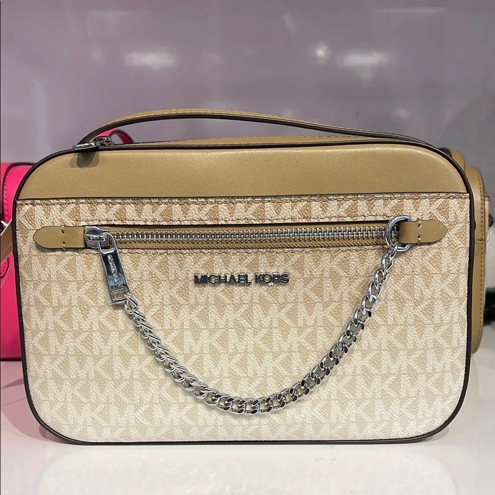 Michael Kors Jet Set Item Large Ombré EW Signature ZP Chain XBody Logo Crossbody